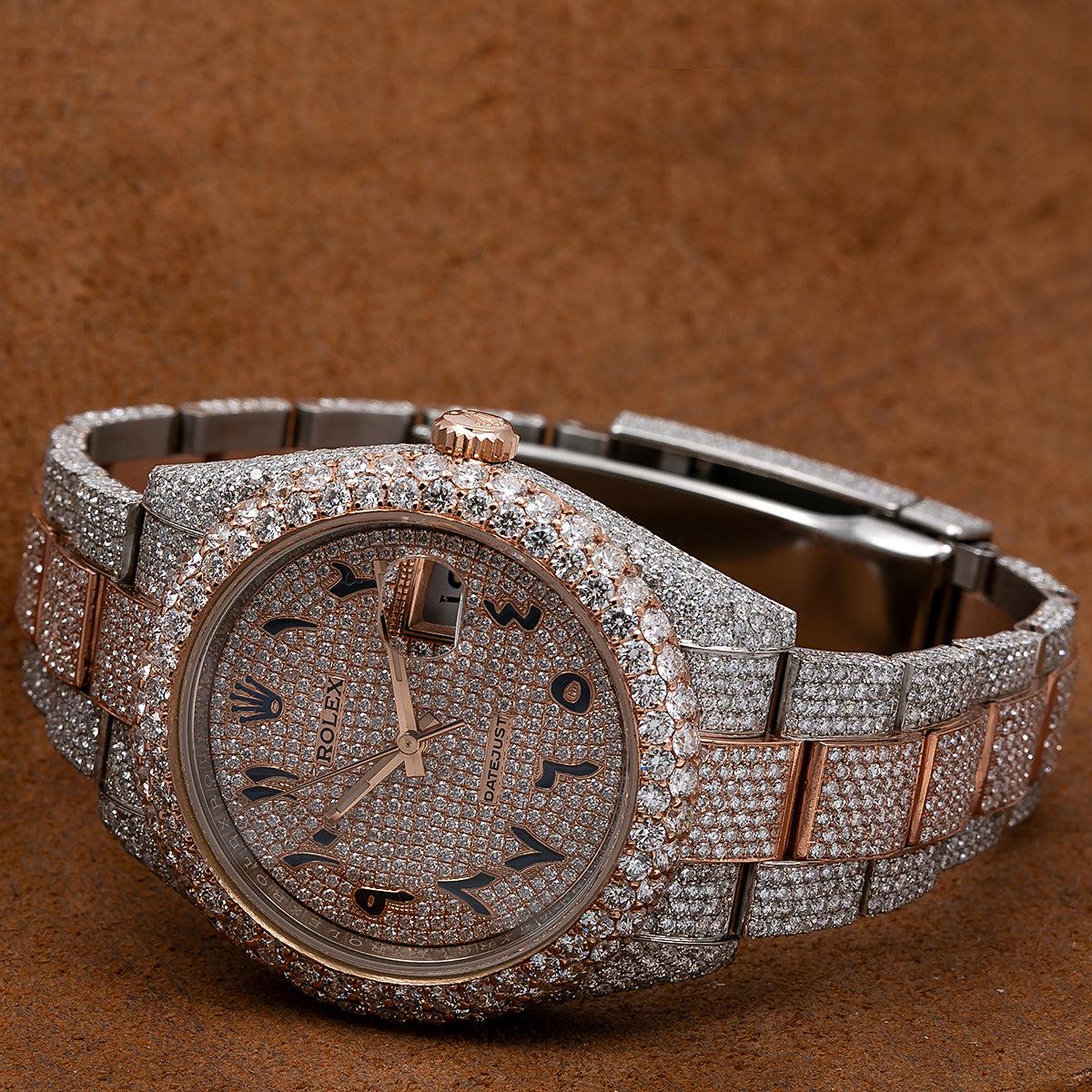Rolex Custom Made  26 Carat Moissanite Watch