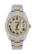 Rolex Stainless Steel 41mm 26 Carat Moissanite Watch