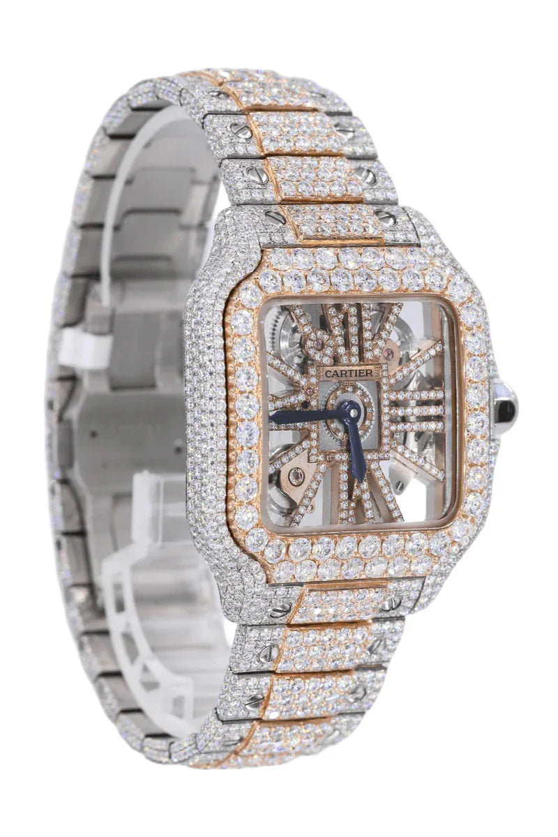 CS SKELETON TWO-TONE | Stainless Steel 41mm Moissanite Watch
