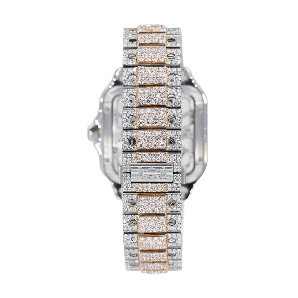 CS SKELETON TWO-TONE | Stainless Steel 41mm Moissanite Watch