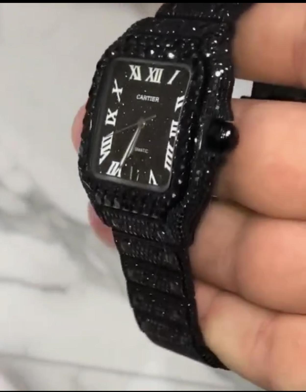 Stainless Steel 41mm 26 Carat Moissanite Watch (Special Order)