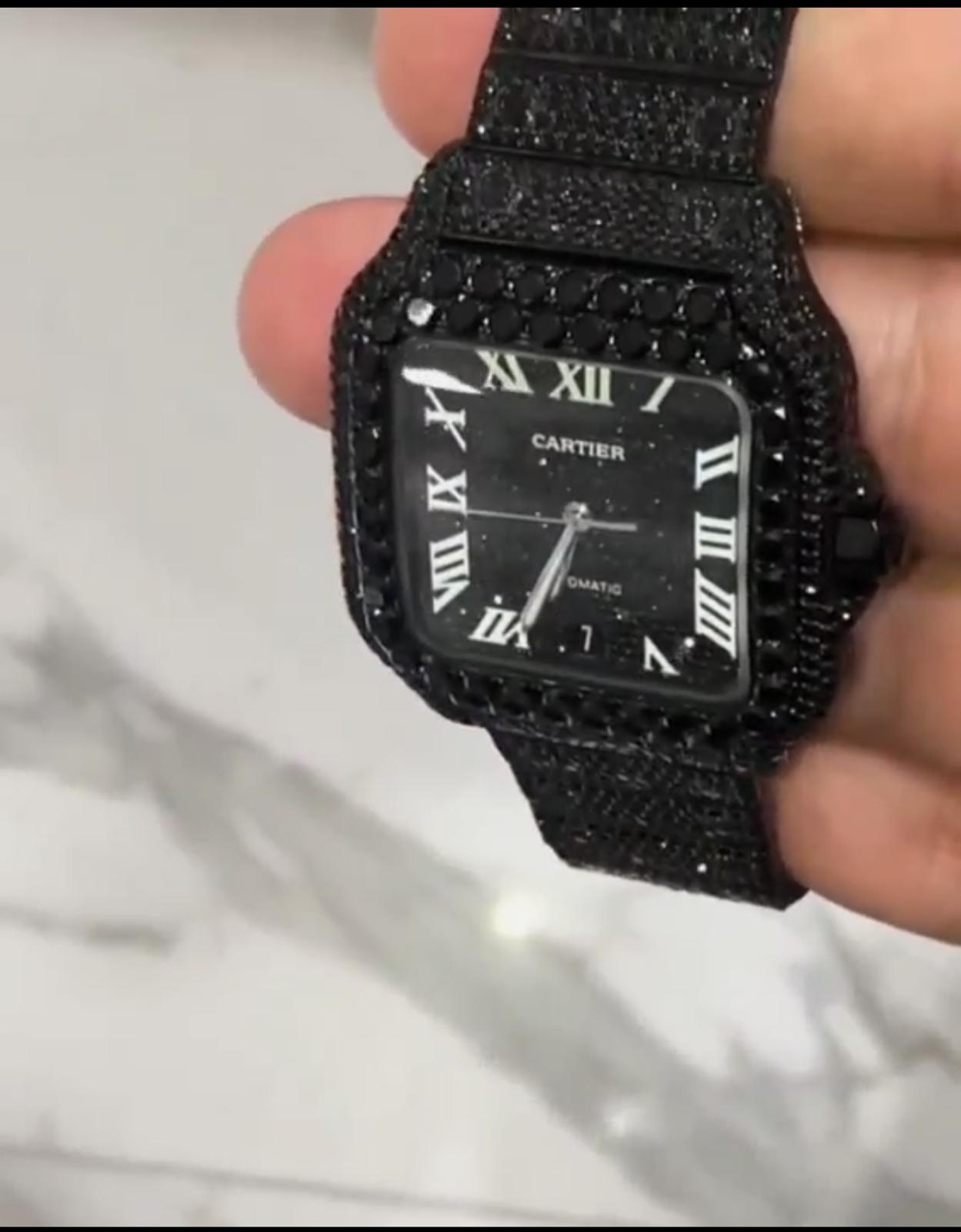 Stainless Steel 41mm 26 Carat Moissanite Watch (Special Order)