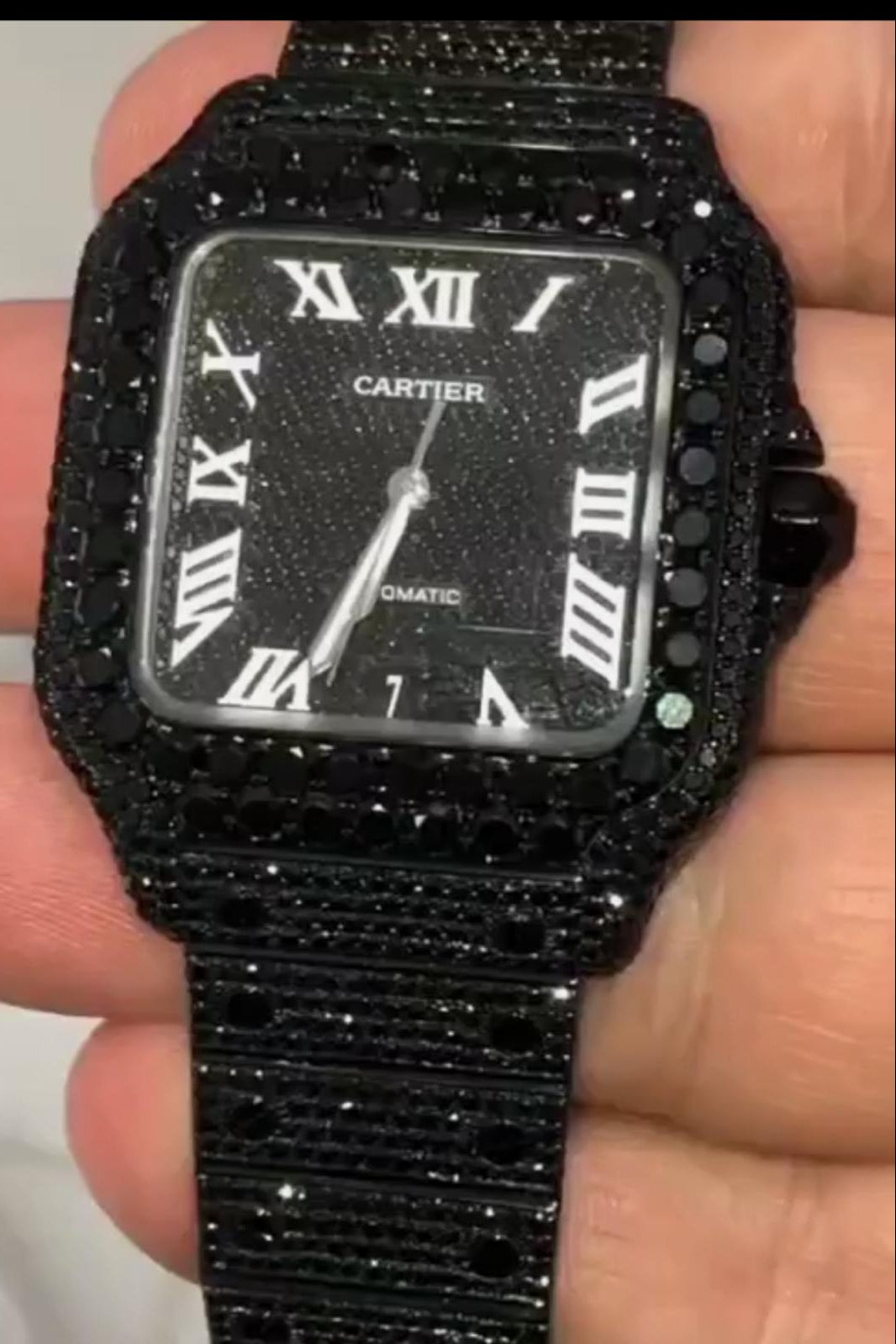 Stainless Steel 41mm 26 Carat Moissanite Watch (Special Order)