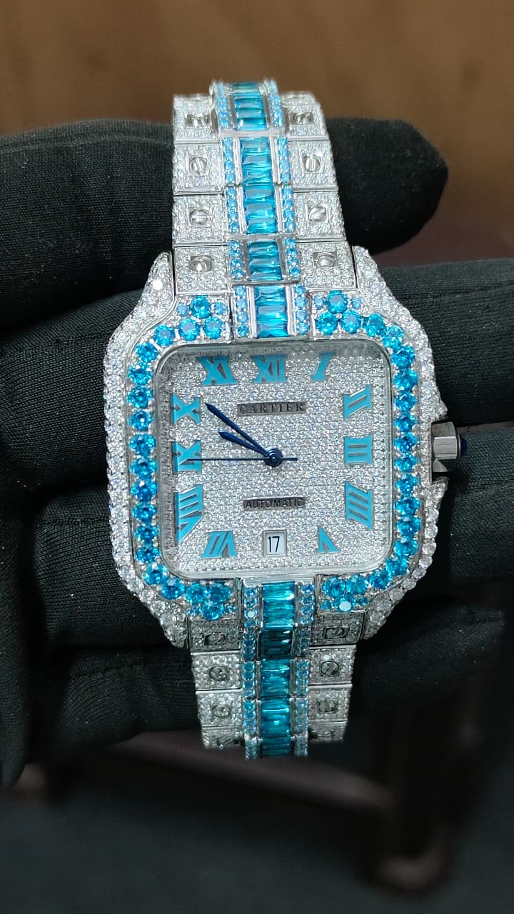 Stainless Steel 41mm 26 Carat Moissanite Watch (Special Order)