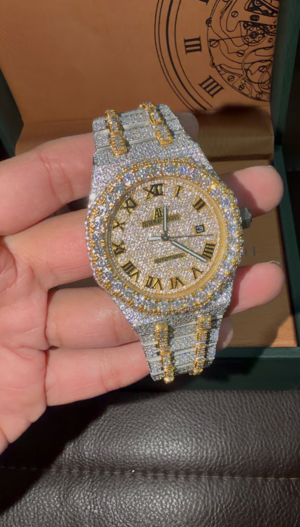 AP Stainless Steel 41mm Automatic Moissanite Watch