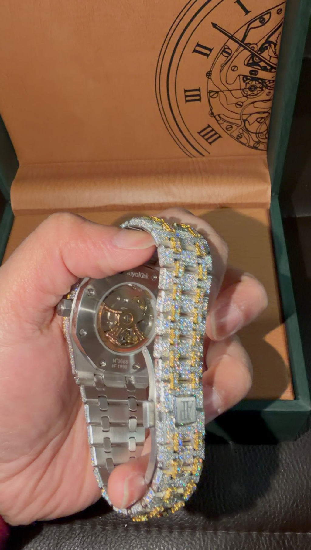 AP Stainless Steel 41mm Automatic Moissanite Watch