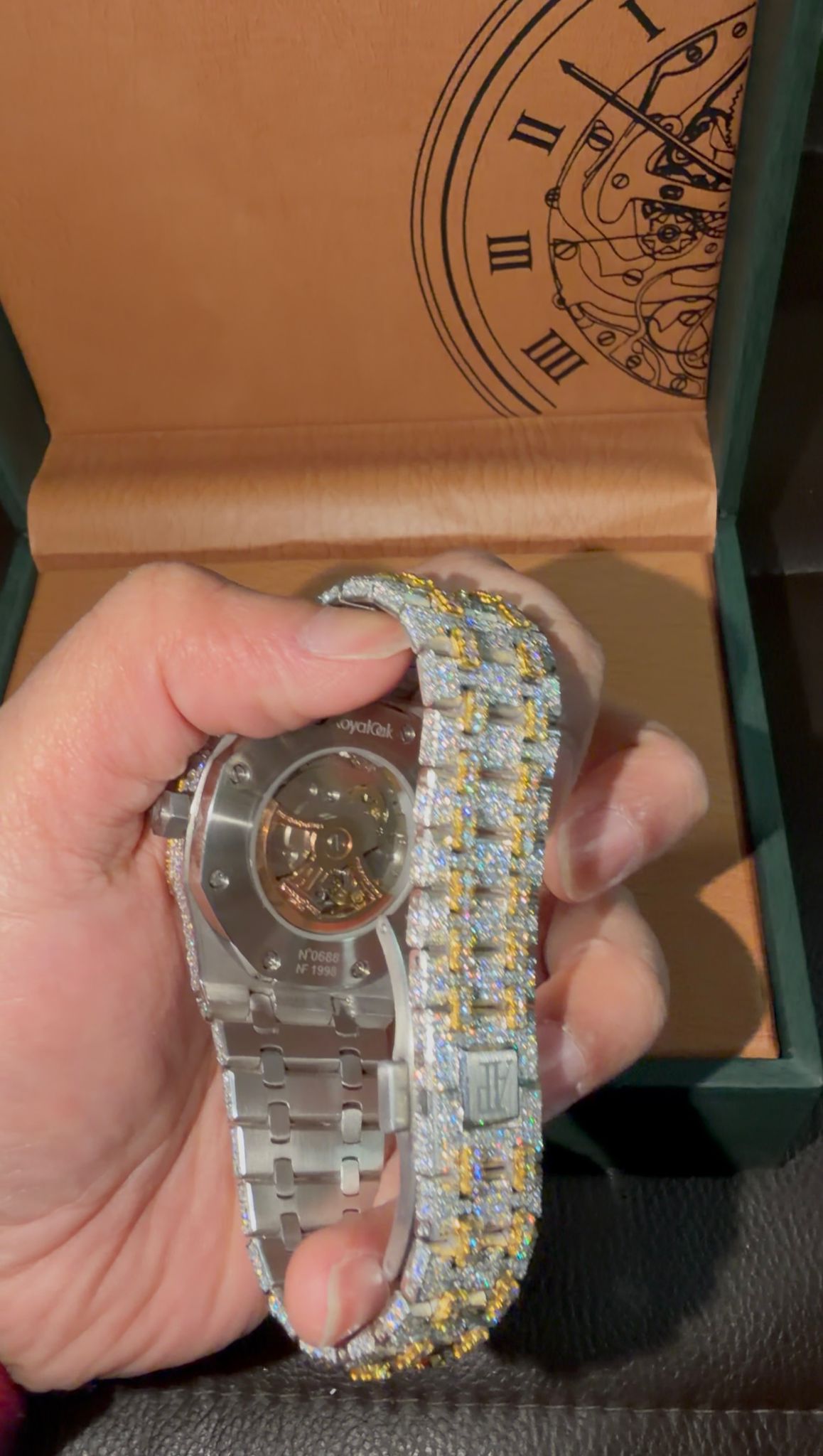 AP Stainless Steel 41mm Automatic Moissanite Watch