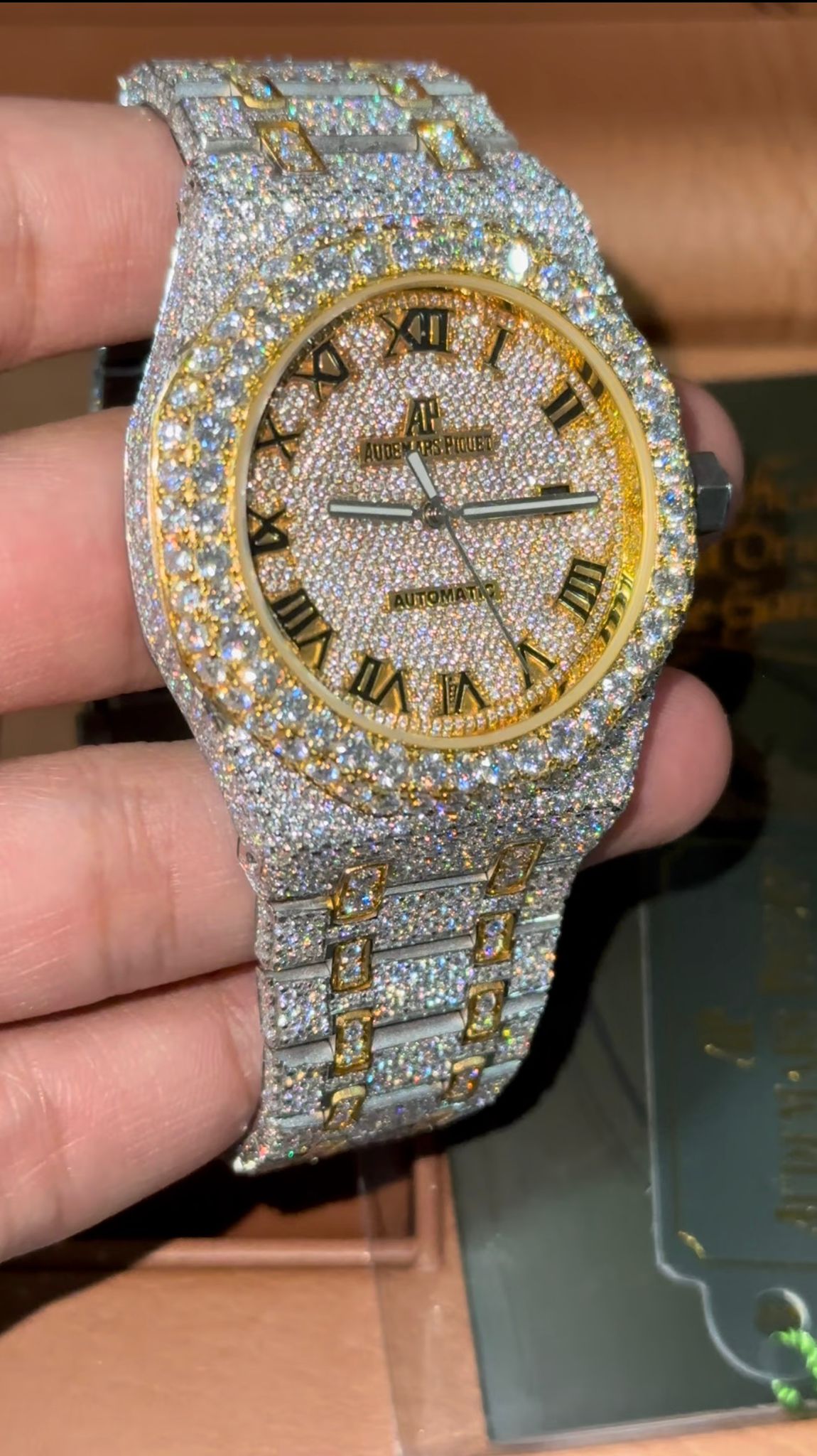 AP Stainless Steel 41mm Automatic Moissanite Watch