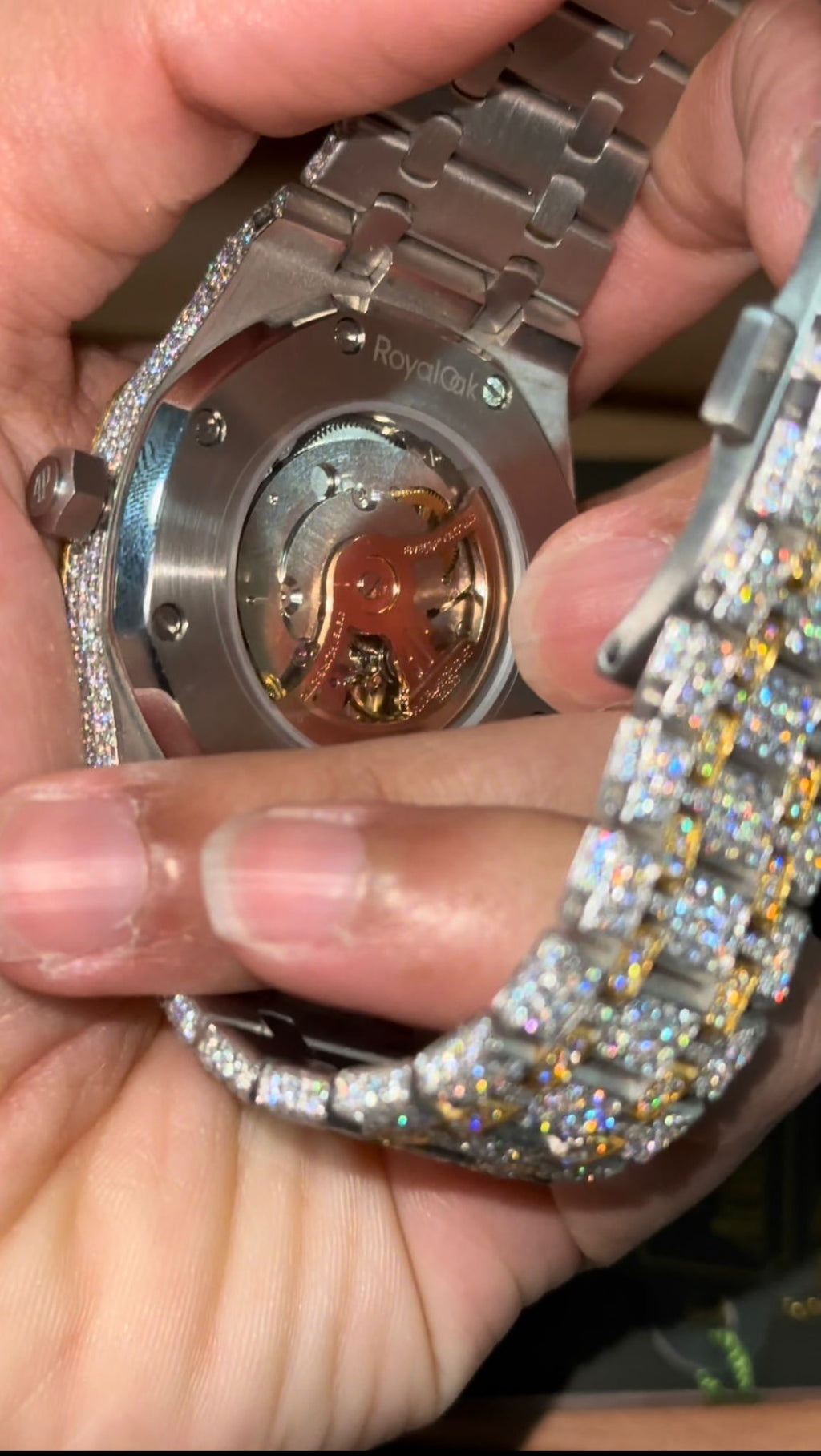 AP Stainless Steel 41mm Automatic Moissanite Watch