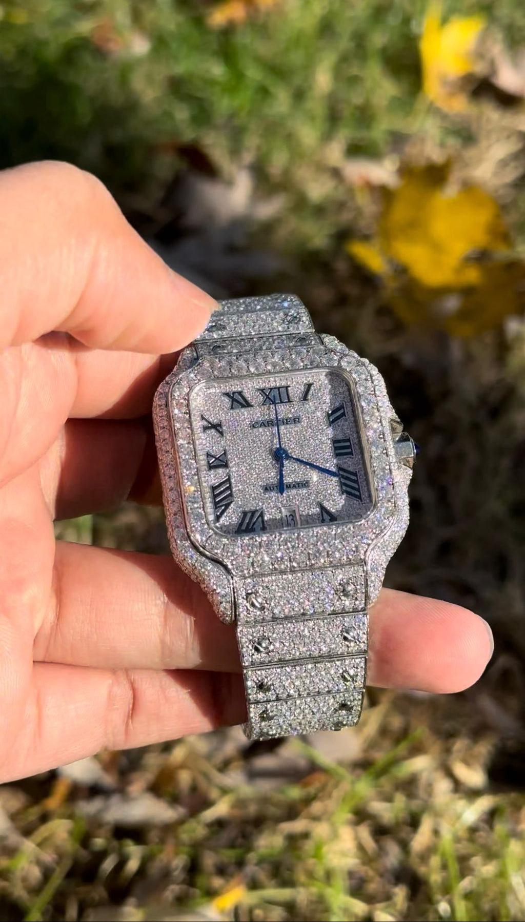 Cartier Fully Automatic 41mm Excellent Moissanite Watch