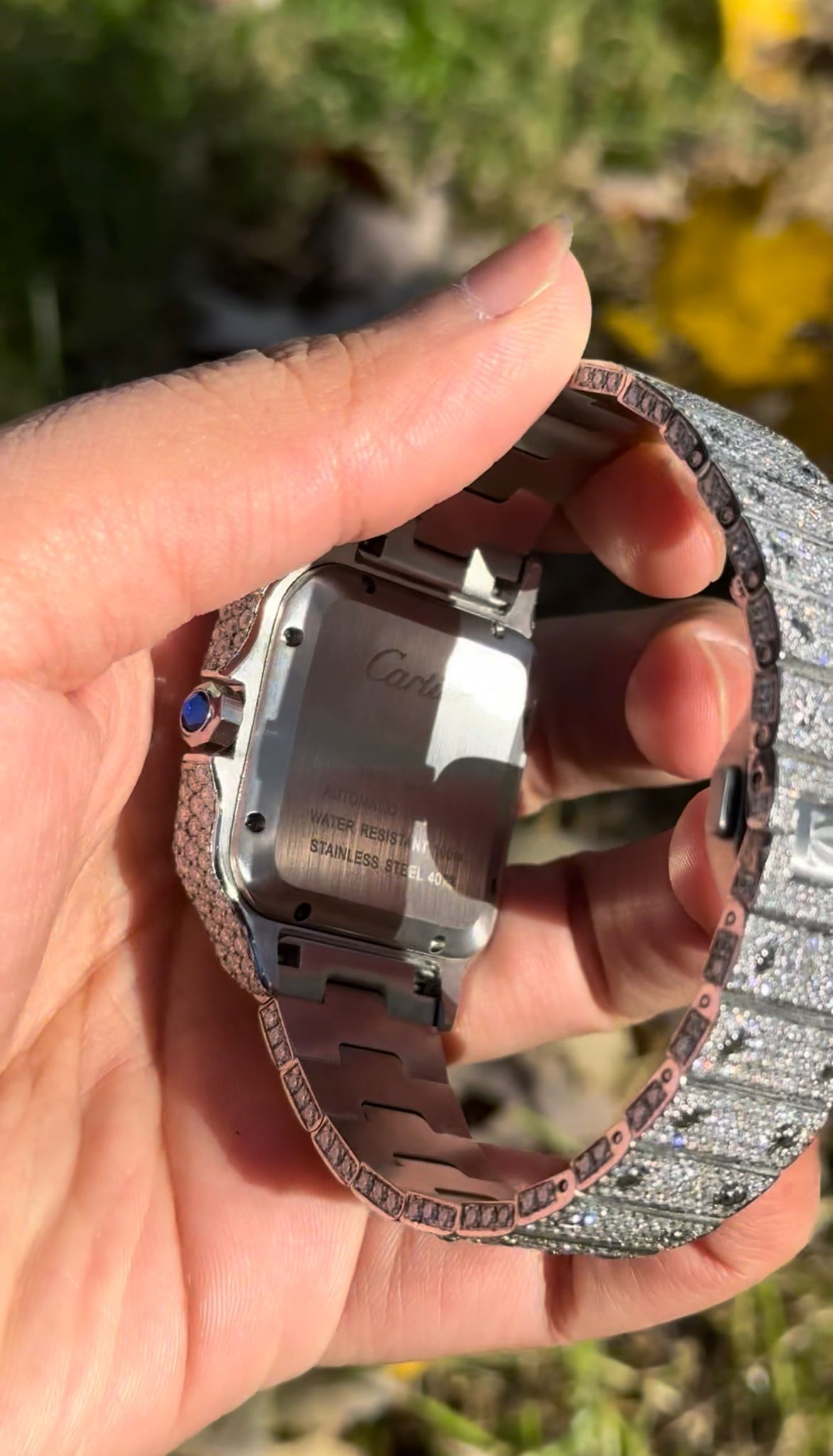 Cartier Fully Automatic 41mm Excellent Moissanite Watch