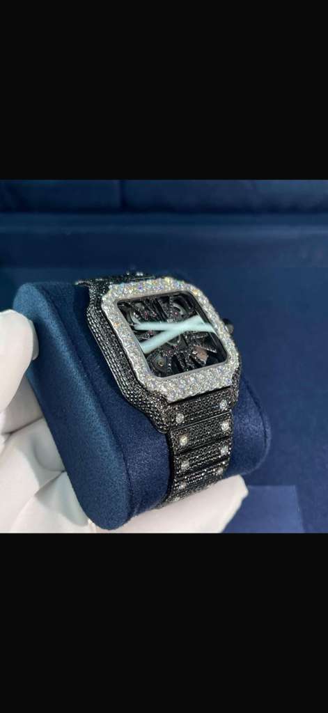Stainless Steel 41mm 26 Carat Moissanite Watch (Special Order)