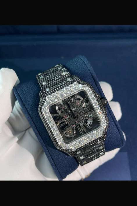 Stainless Steel 41mm 26 Carat Moissanite Watch (Special Order)