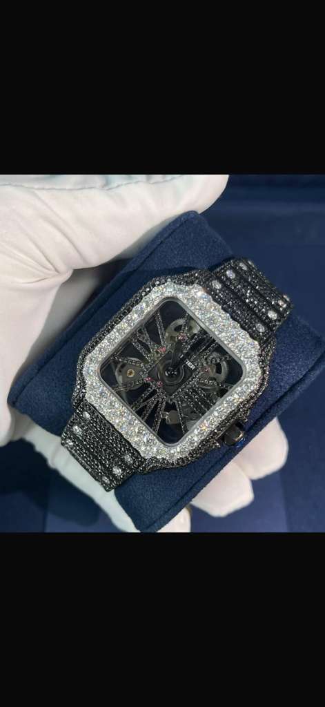 Stainless Steel 41mm 26 Carat Moissanite Watch (Special Order)
