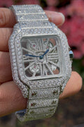 Skeleton Fully Automatic 41mm Moissanite Watch